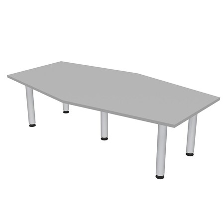 Skutchi Designs 45.25 in W, 84 in L, 29 in H, Engineered Wood Top, Grey HAR-HEXIR-4684-PT-01